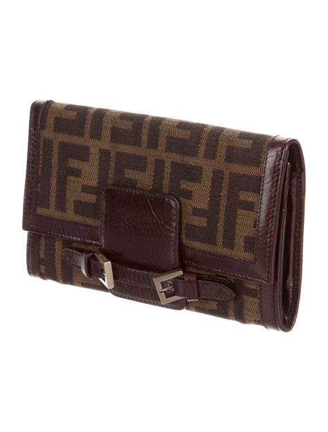 fendi zucca canvas wallet|fendi zucca wallet for sale.